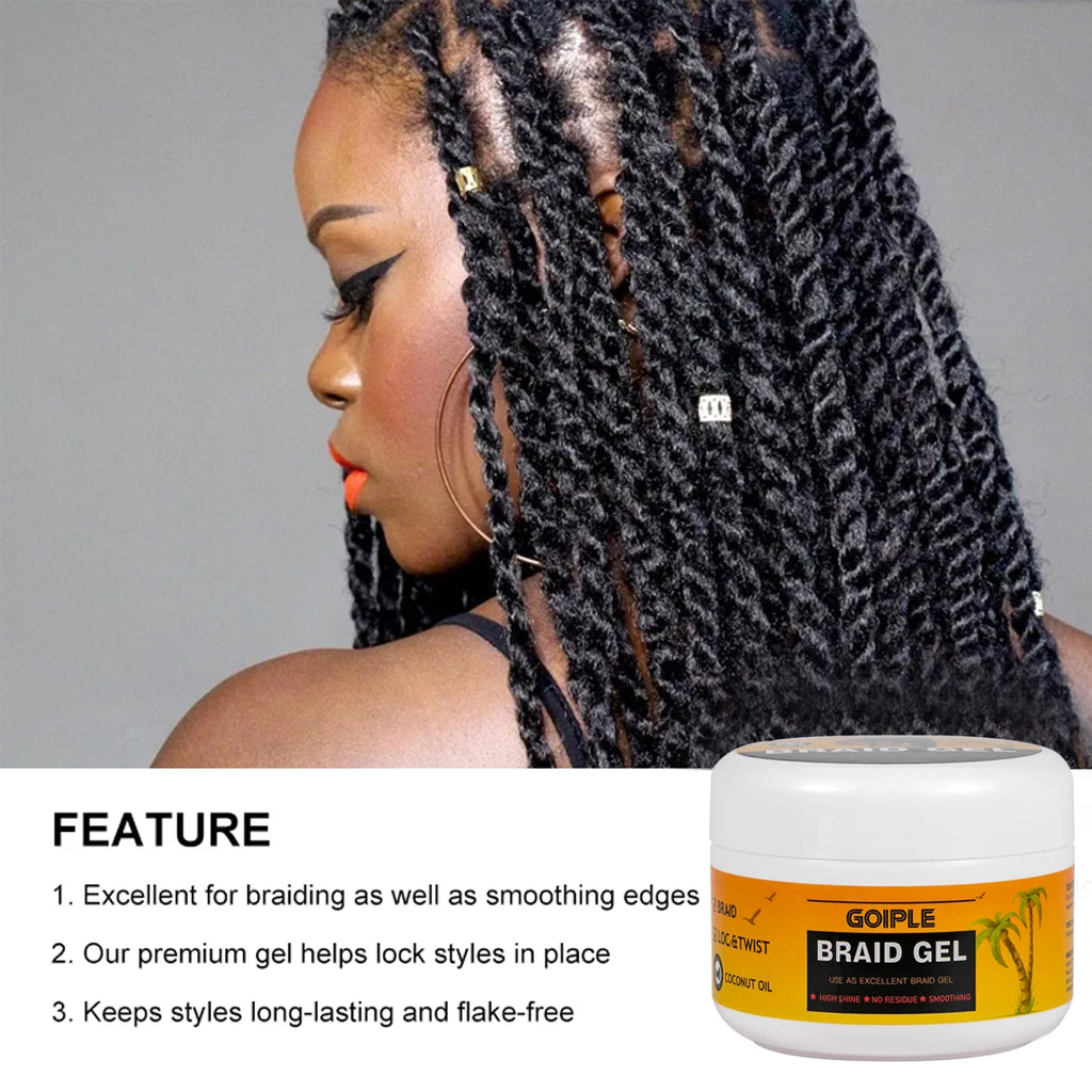 Cera Modeladora para Cabelo — Controlo de Bordos e Gel para Tranças