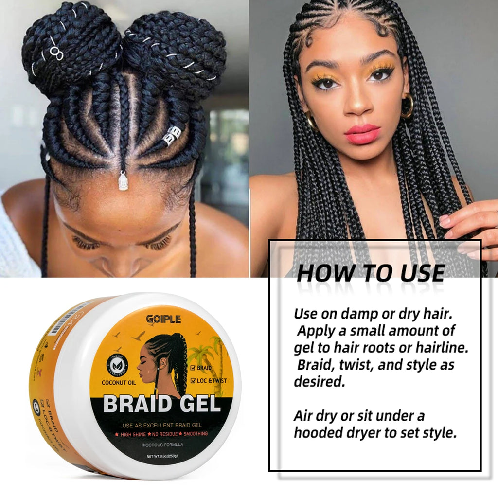 Cera Modeladora para Cabelo — Controlo de Bordos e Gel para Tranças