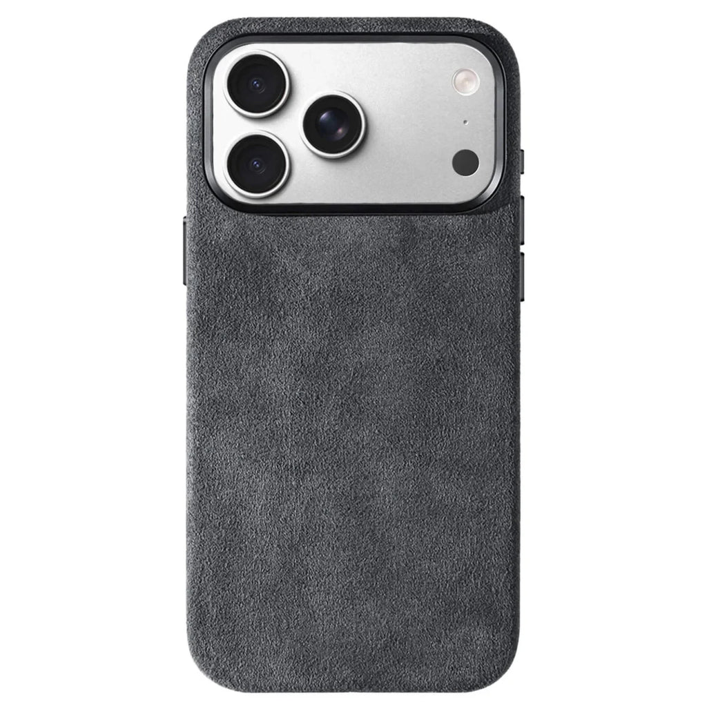Capa em Alcantara Italiana com MagSafe para iPhone 17 Pro Max — Botão Inteligente