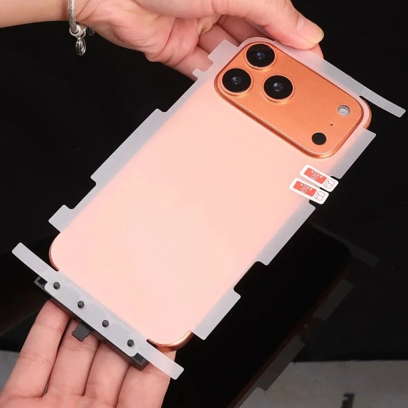 Película Traseira Mate para iPhone 17 16 15 14 13 12 11 Pro Max