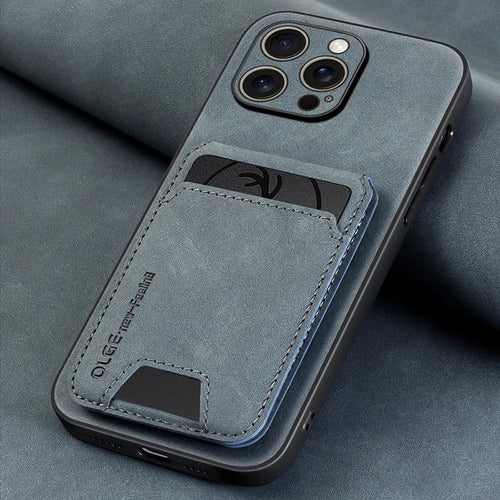 Capa Carteira em Pele com Porta-Cartões para iPhone 17 16 15 14 13 11 Pro Max
