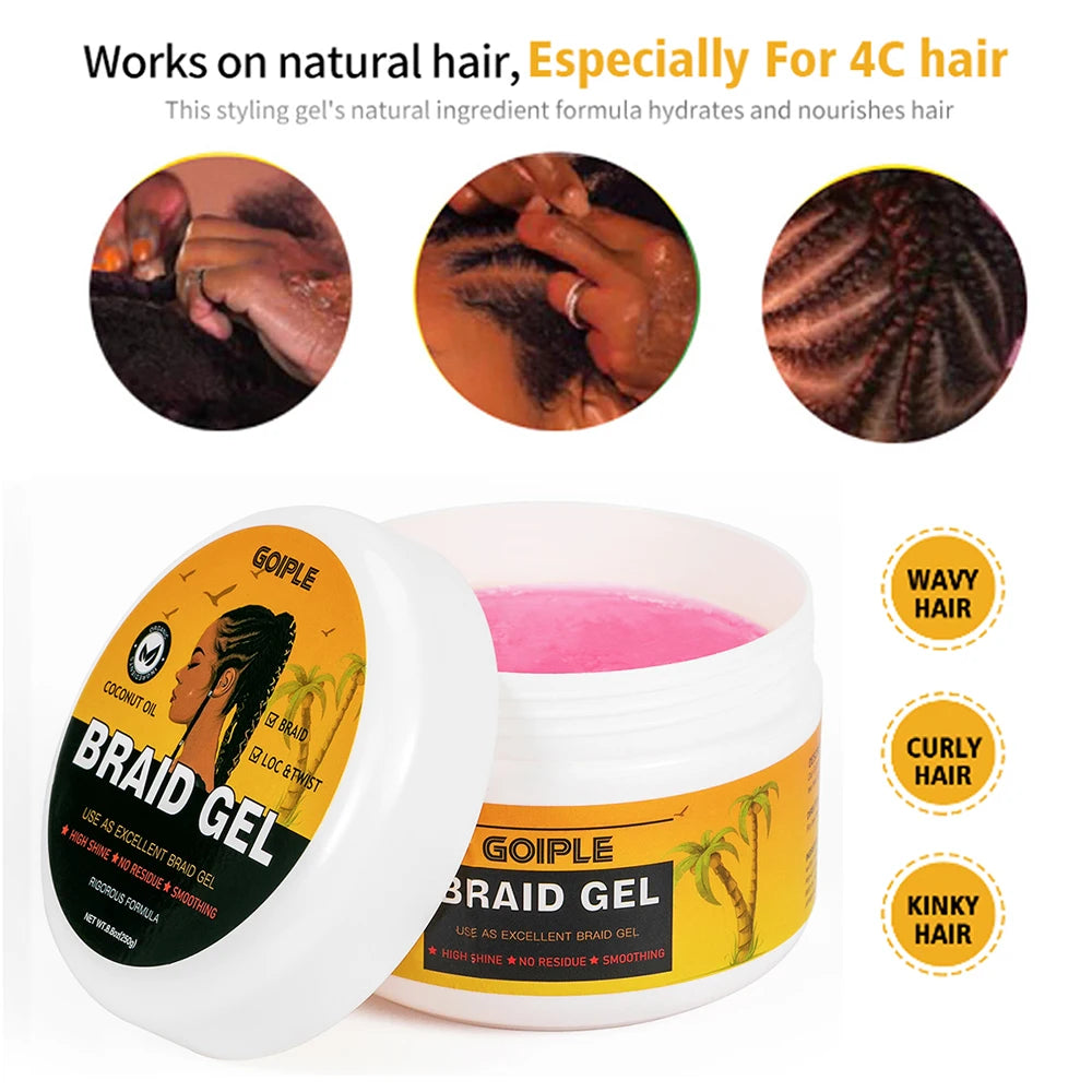 Cera Modeladora para Cabelo — Controlo de Bordos e Gel para Tranças