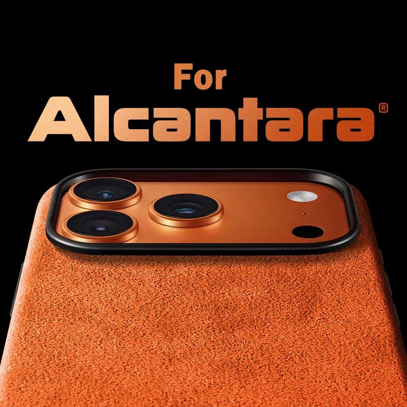 Capa em Alcantara Italiana com MagSafe para iPhone 17 Pro Max — Botão Inteligente