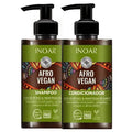 Shampoo e Condicionador Inoar Afro Vegan com Óleo de Rícino e Manteiga de Karíté