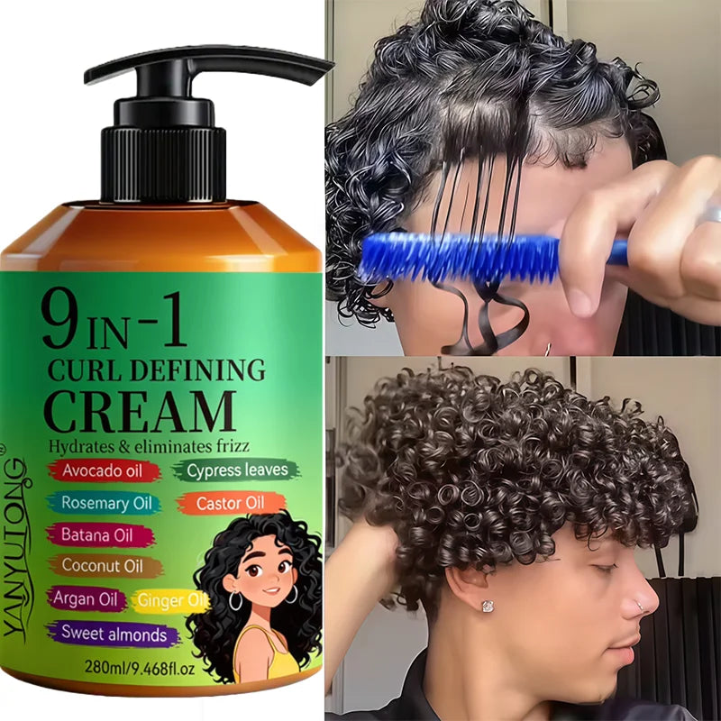 Creme Modelador para Cabelo Encaracolado 280ml — Hidratante e Definidor