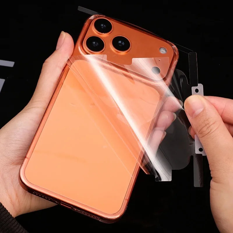 Película Traseira Mate para iPhone 17 16 15 14 13 12 11 Pro Max