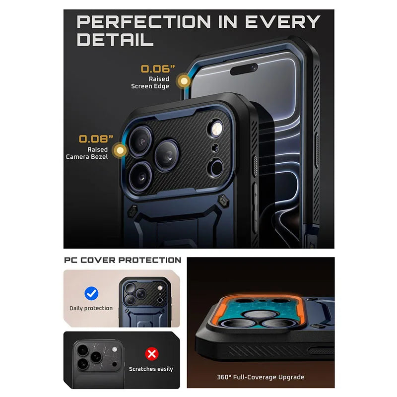 Capa Robusta SUPCASE UB Pro para iPhone 17 Pro Max com Proteção de Ecrã Integrada