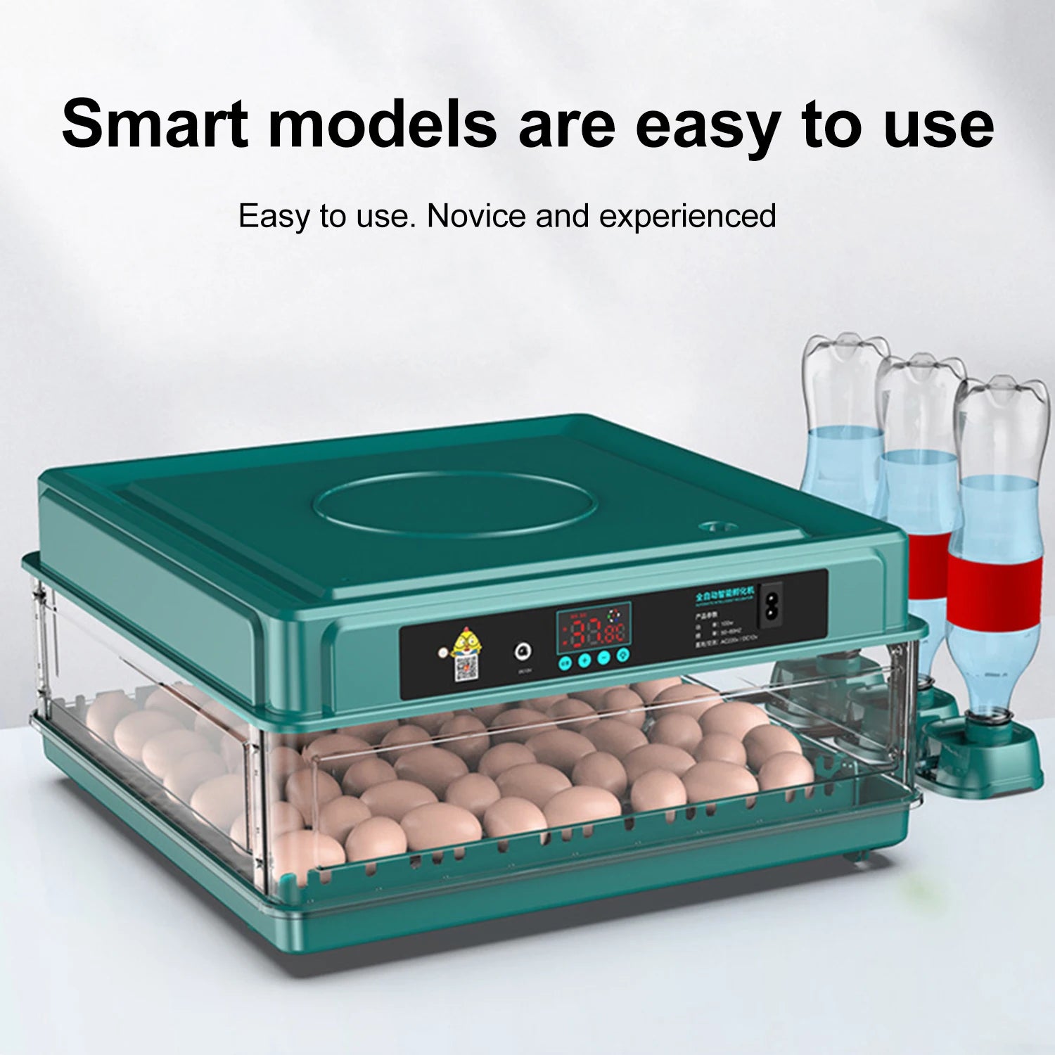 Automatic Incubator for Hatching Eggs, Egg Incubator for 9/15/30/48 Eggs Constant Temperature Design, Adjustable Temperature