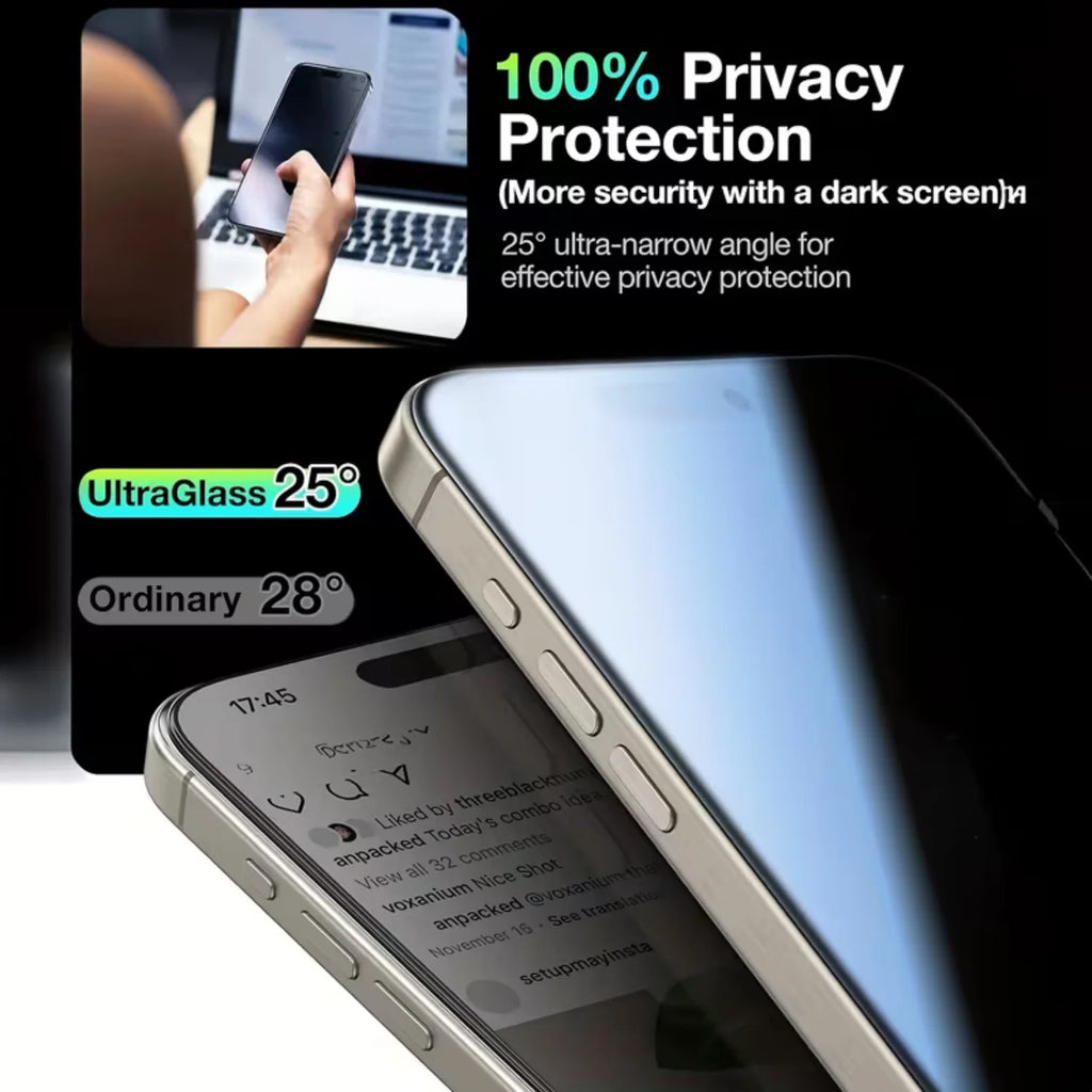 Pack 3 Películas de Privacidade Anti-Espião para iPhone 17 16 15 14 13 12 11