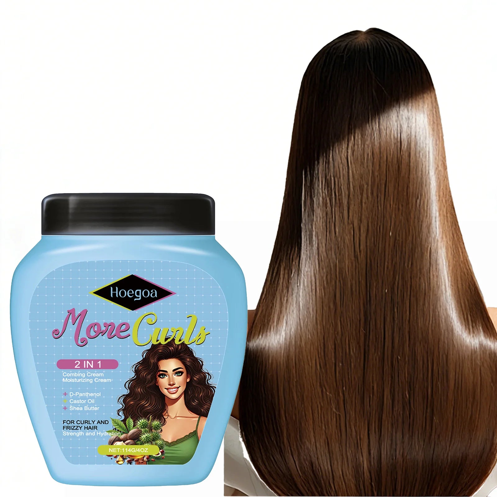 Creme Condicionador Leave-In para Cabelo Encaracolado e Seco — Anti-Frizz